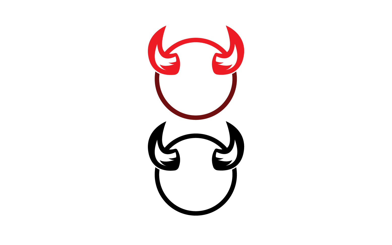 Devil horn red template logo v39