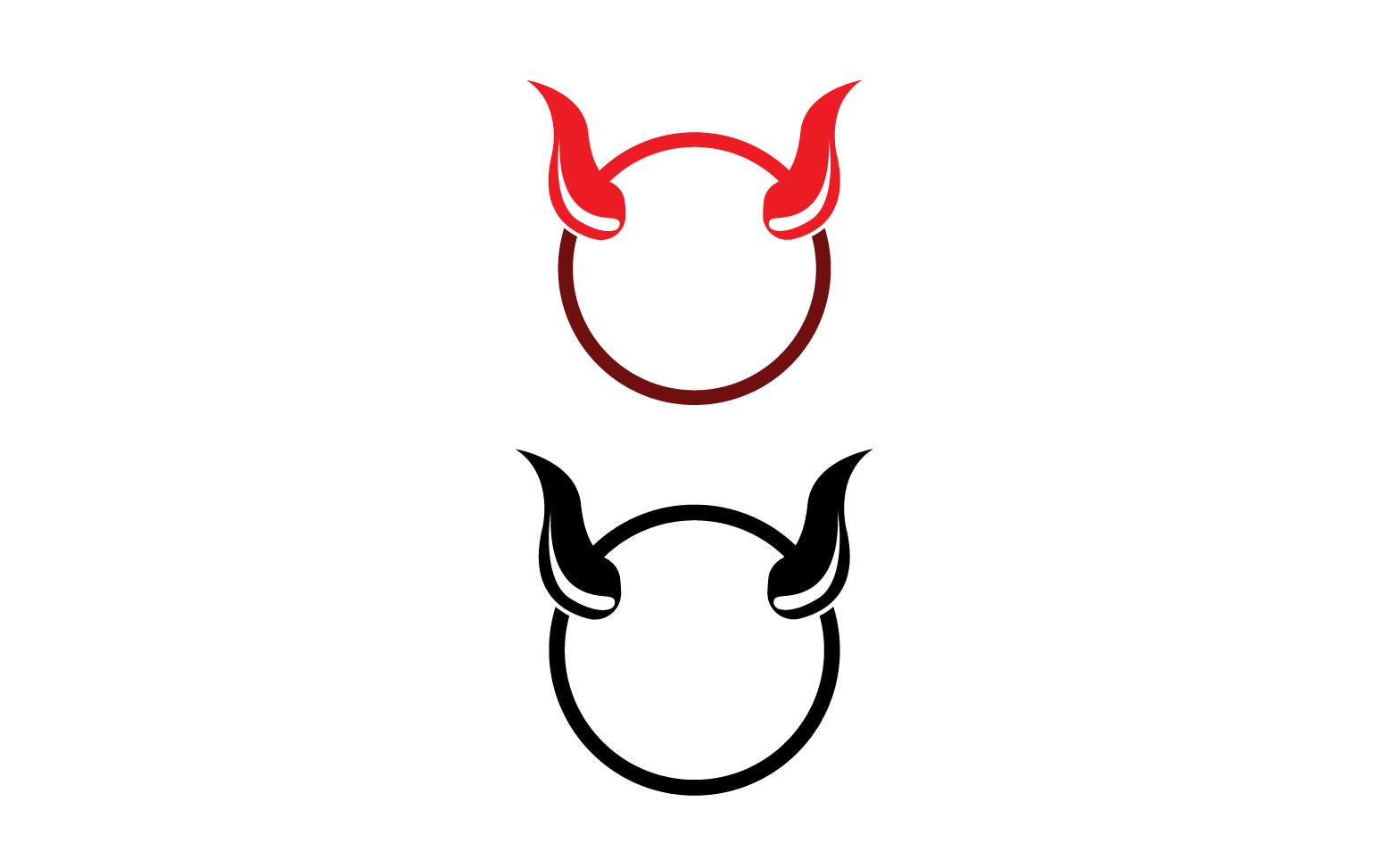 Devil horn red template logo v45