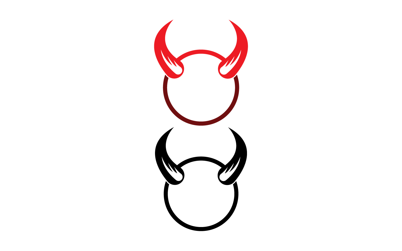 Devil horn red template logo v47