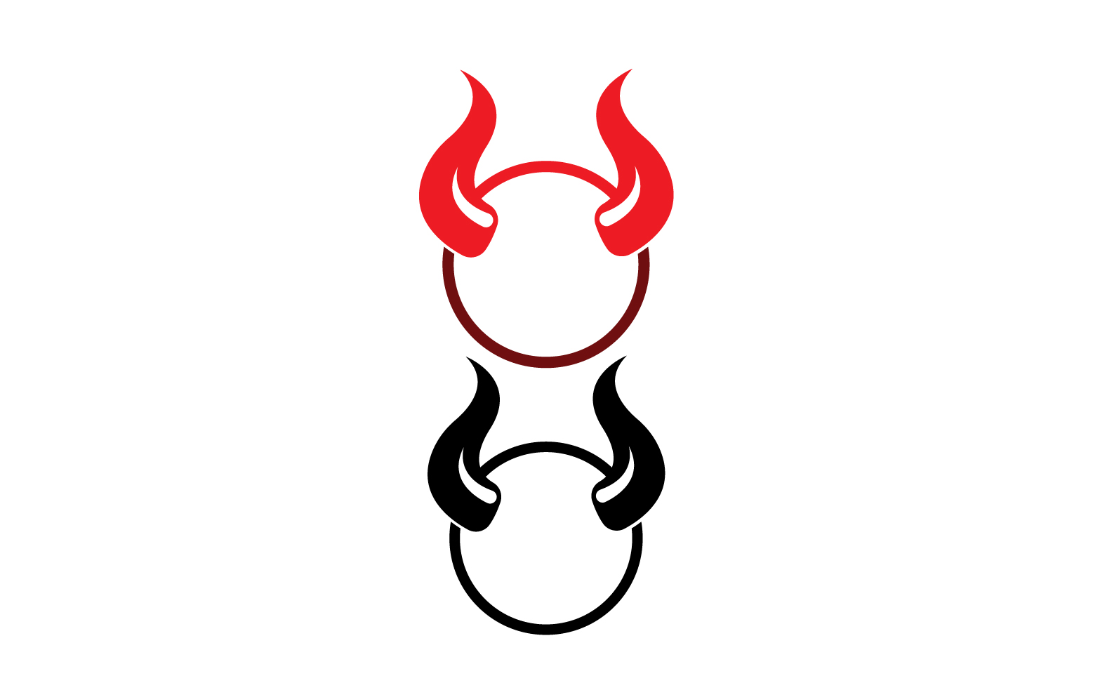 Devil horn red template logo v37