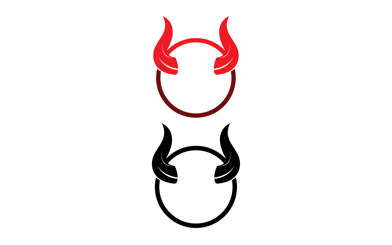 Devil horn red template logo v42