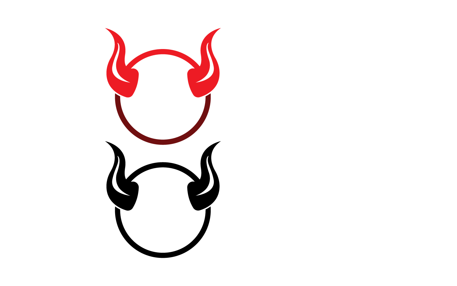 Devil horn red template logo v49