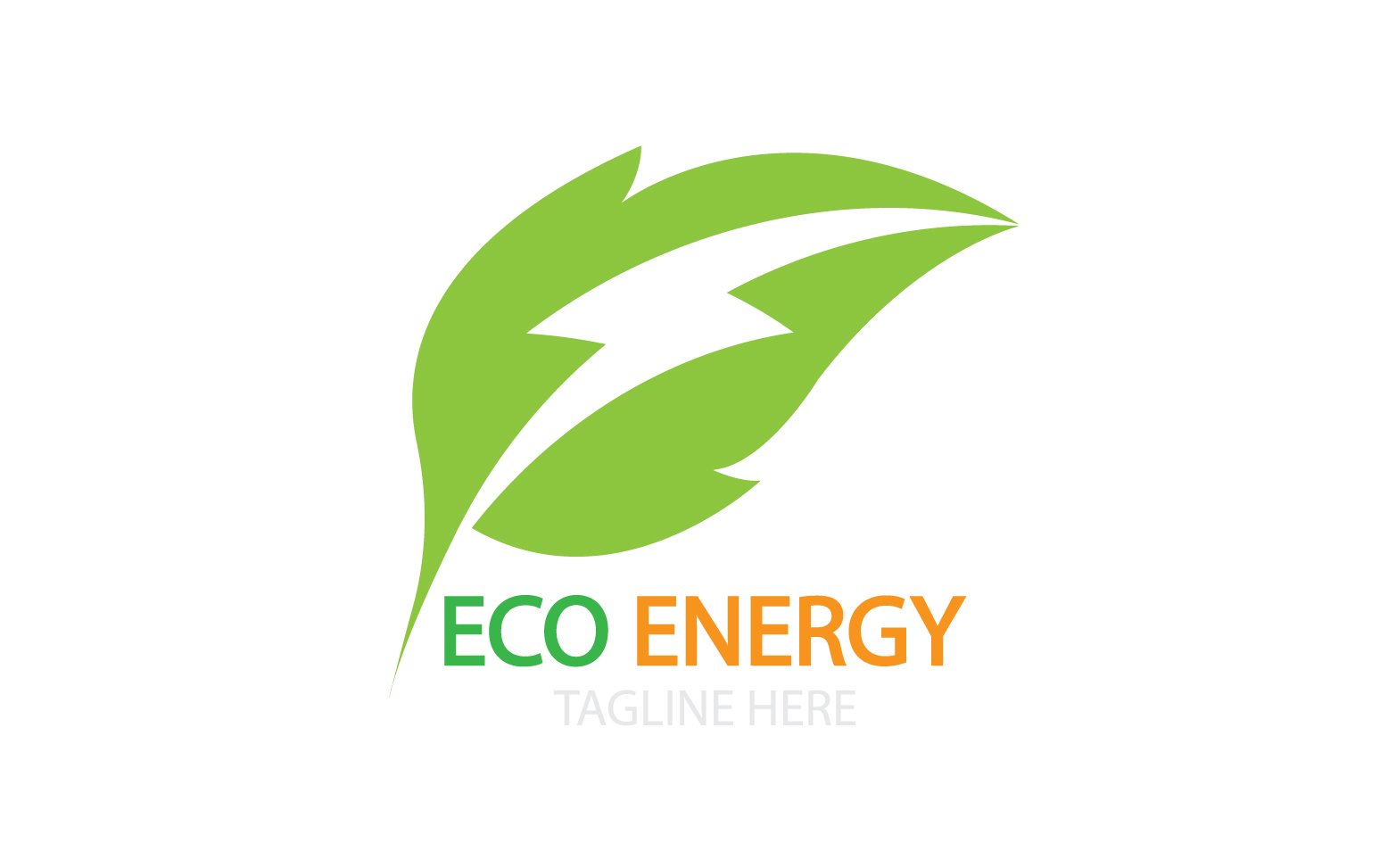 Green eco leaf template vector logo v4