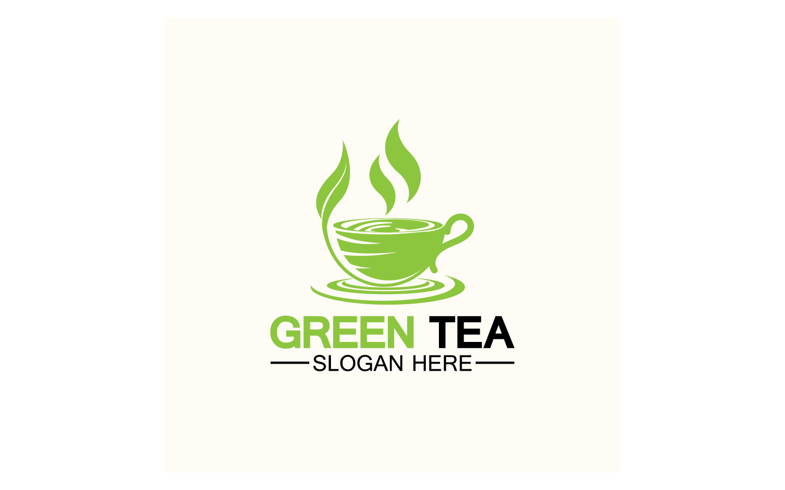 Green tea Health template logo v12