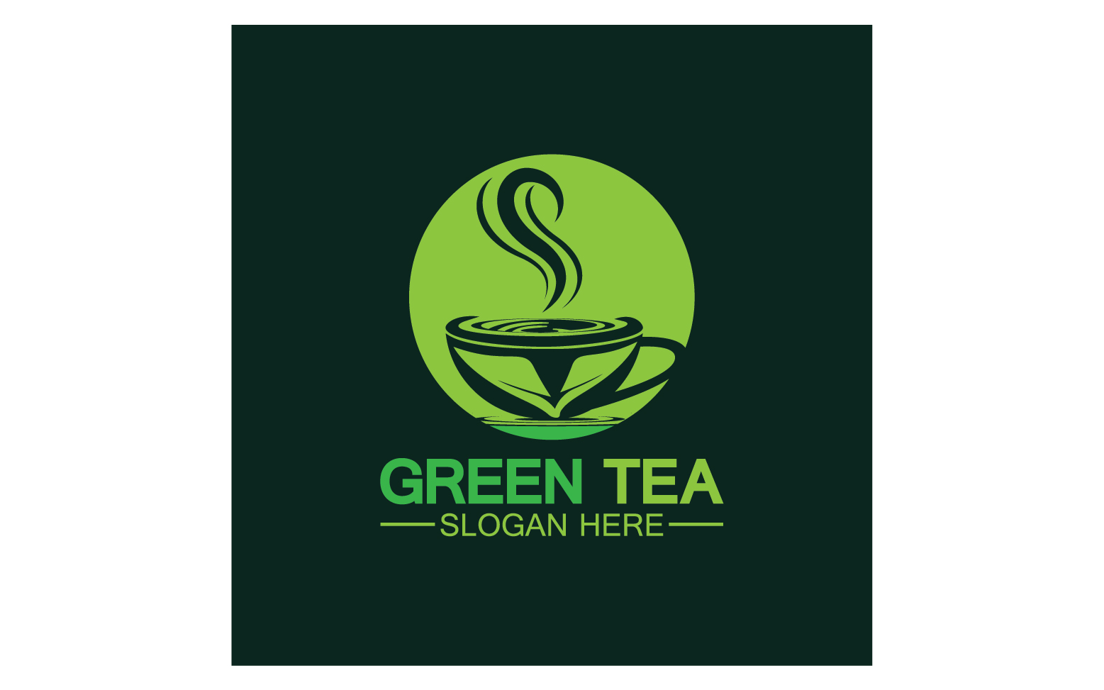 Green tea Health template logo v34