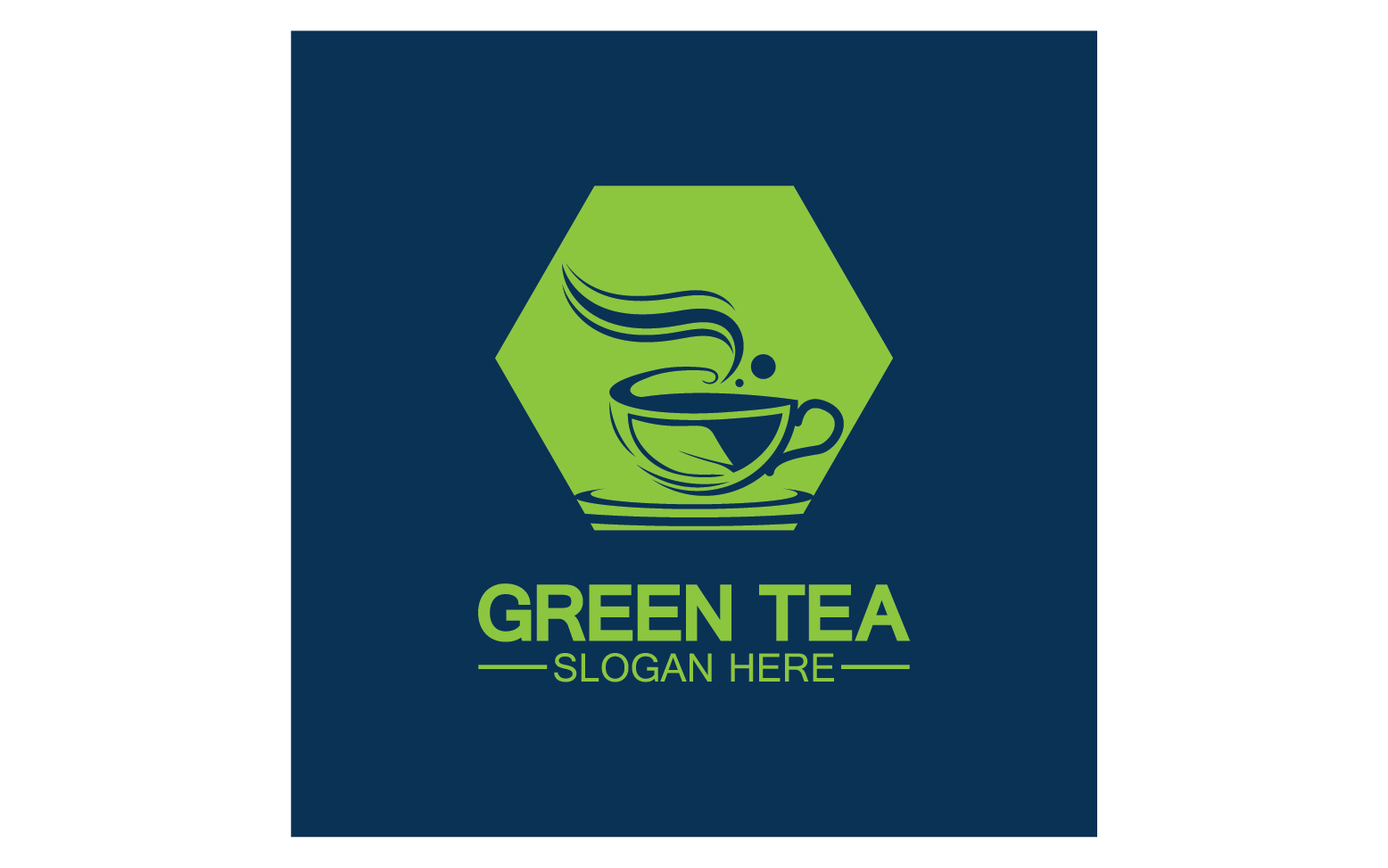 Green tea Health template logo v47