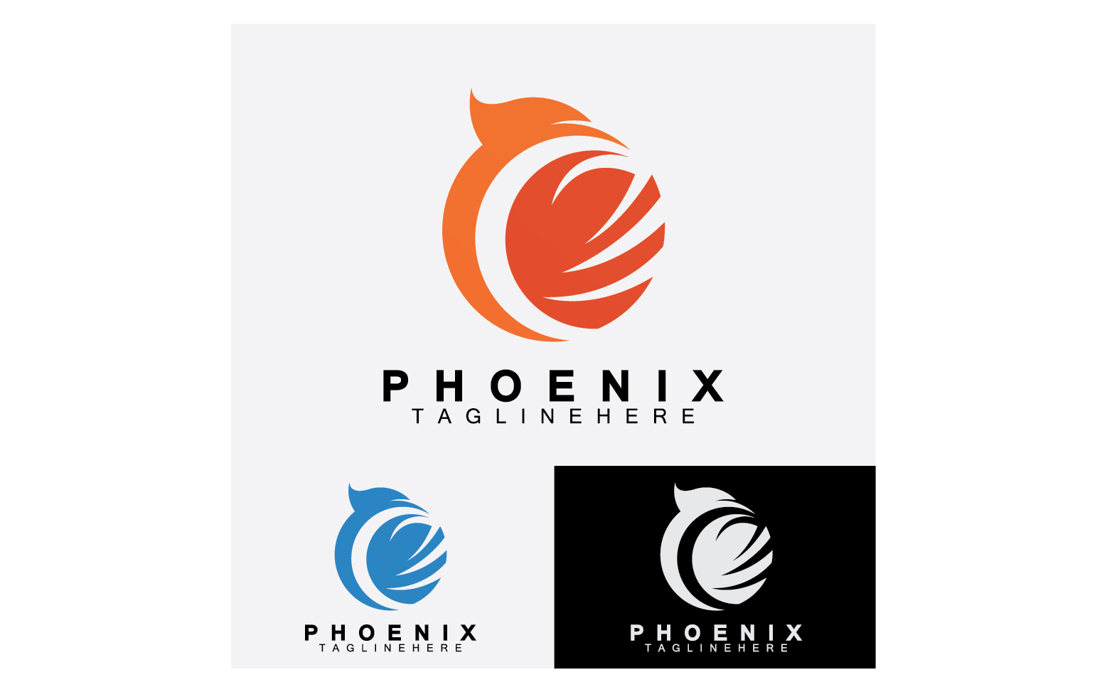 Phoenix bird template logo vector v11