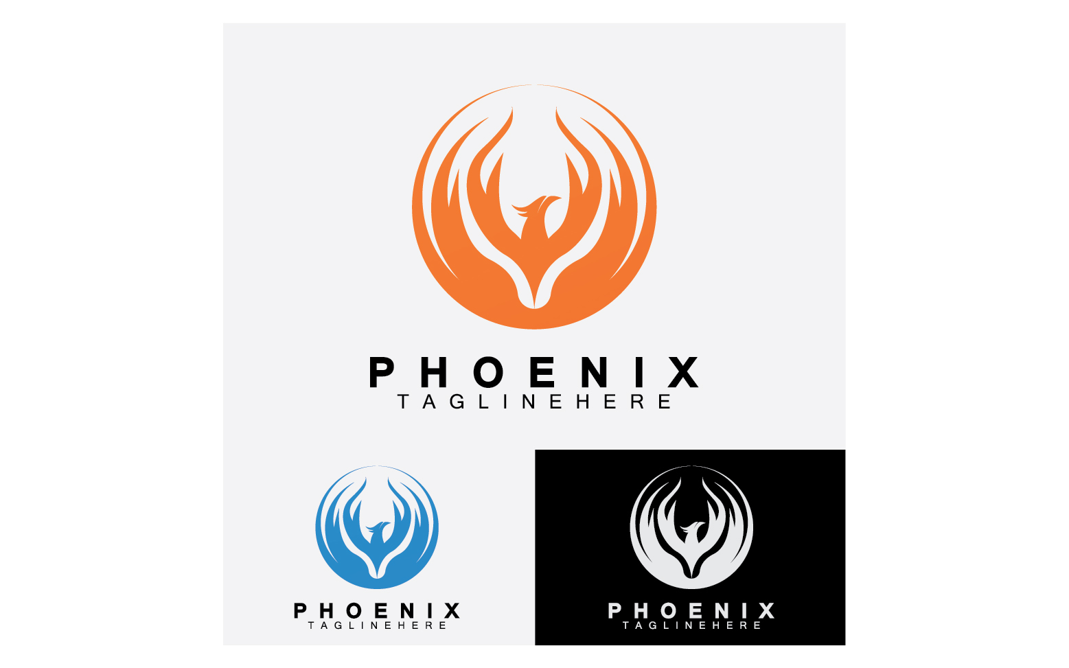 Phoenix bird template logo vector v13