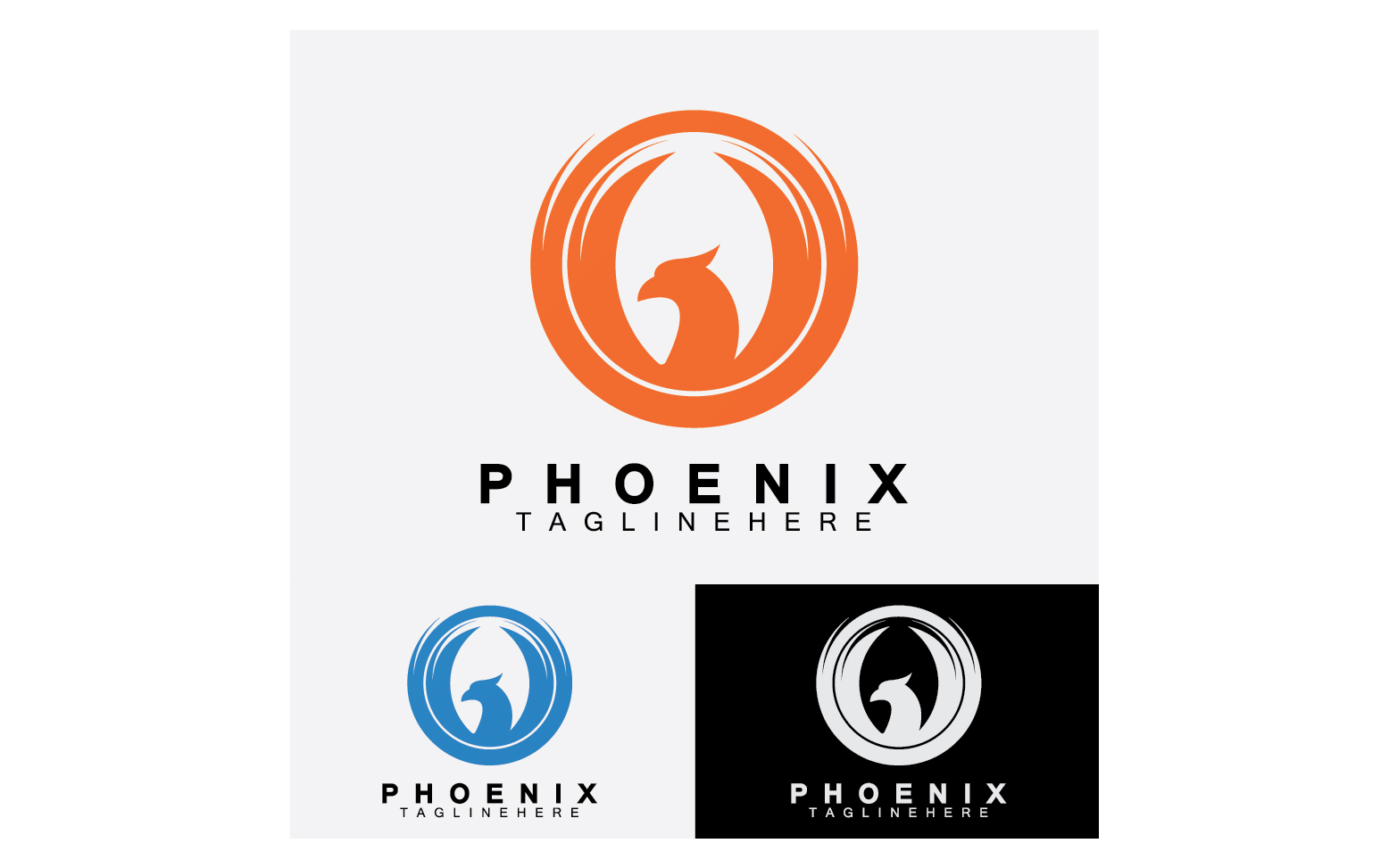 Phoenix bird template logo vector v14