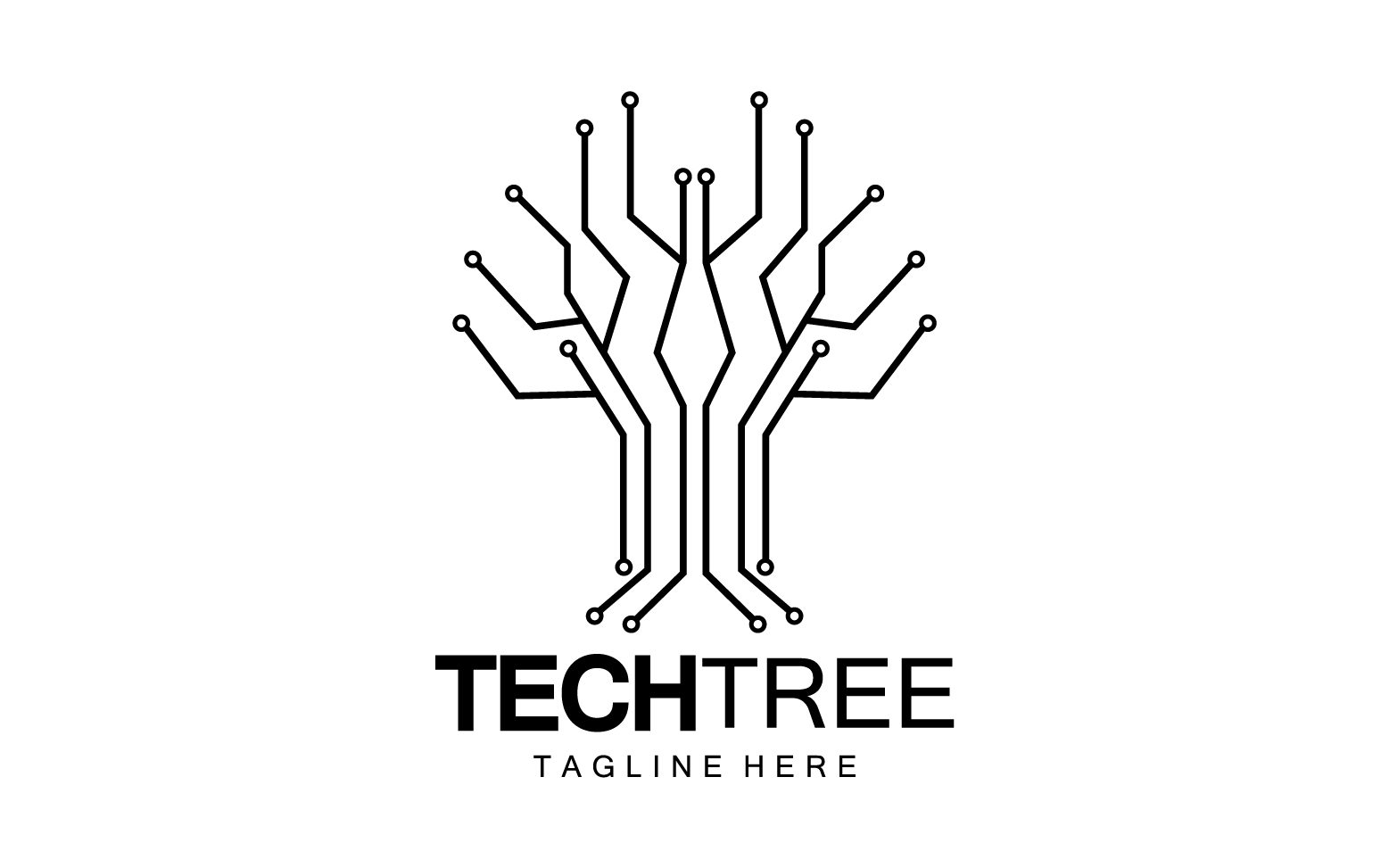 Tech tree template logo vcetor v35