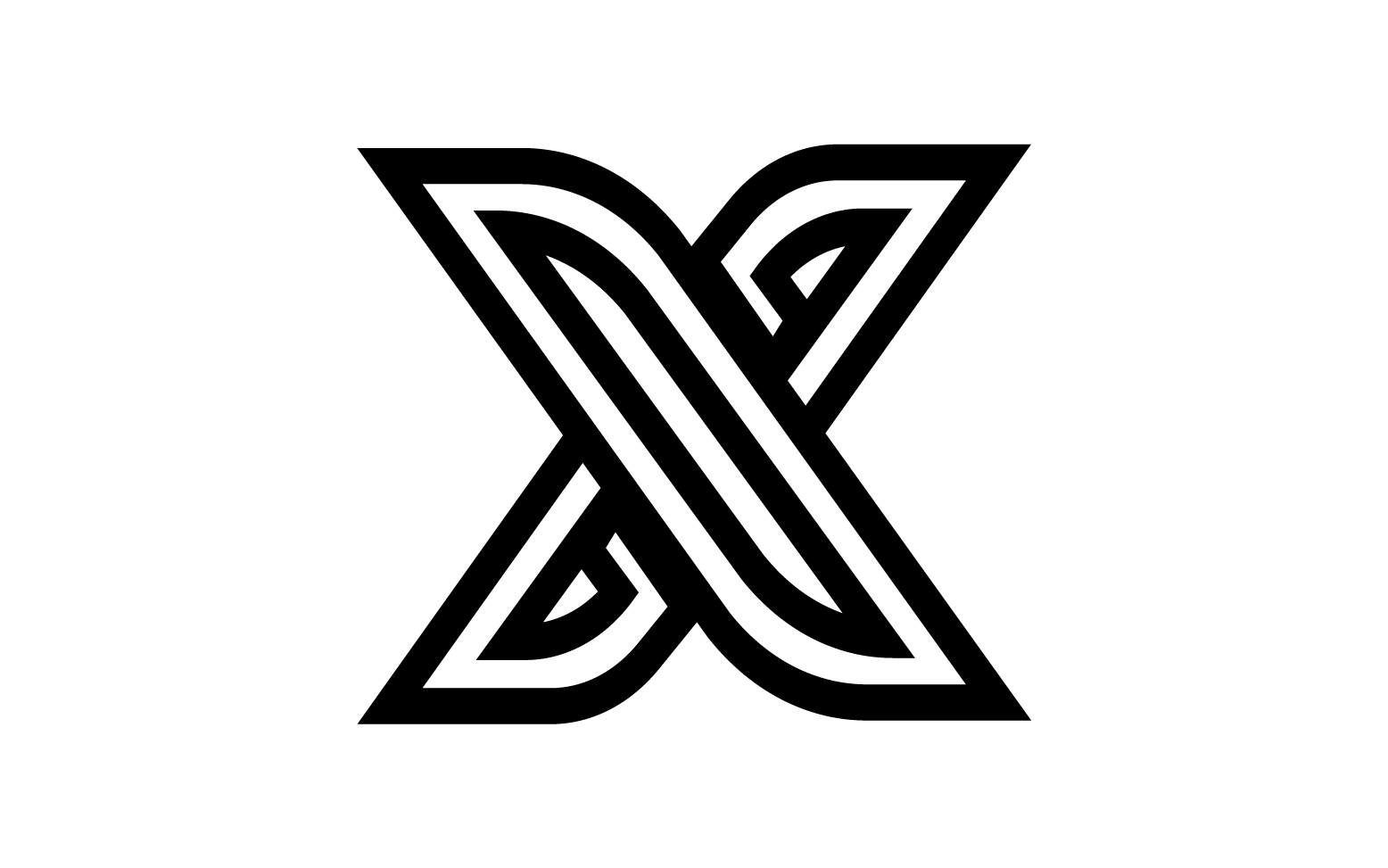 X letter initial logo vector v9
