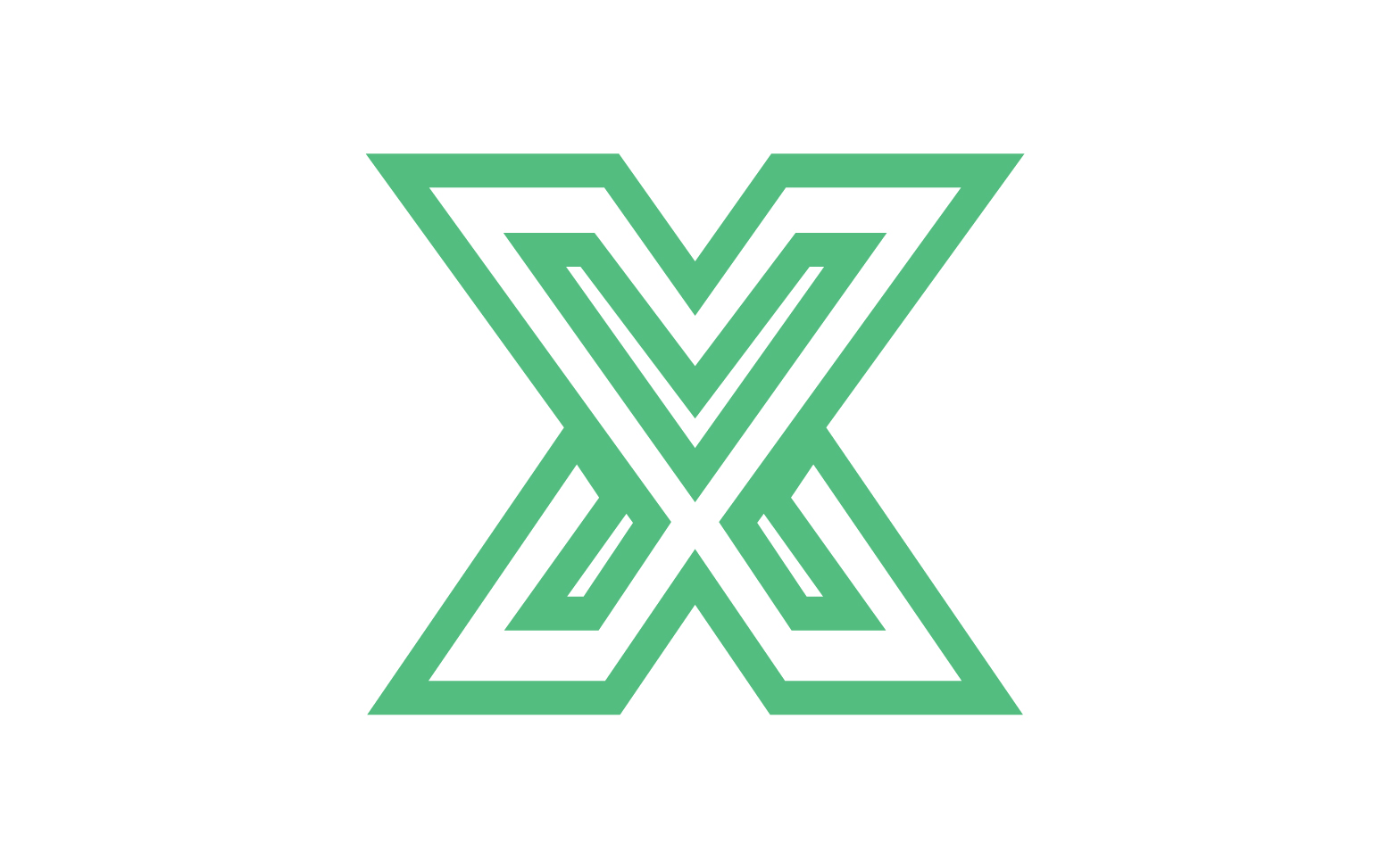X letter initial logo vector v11
