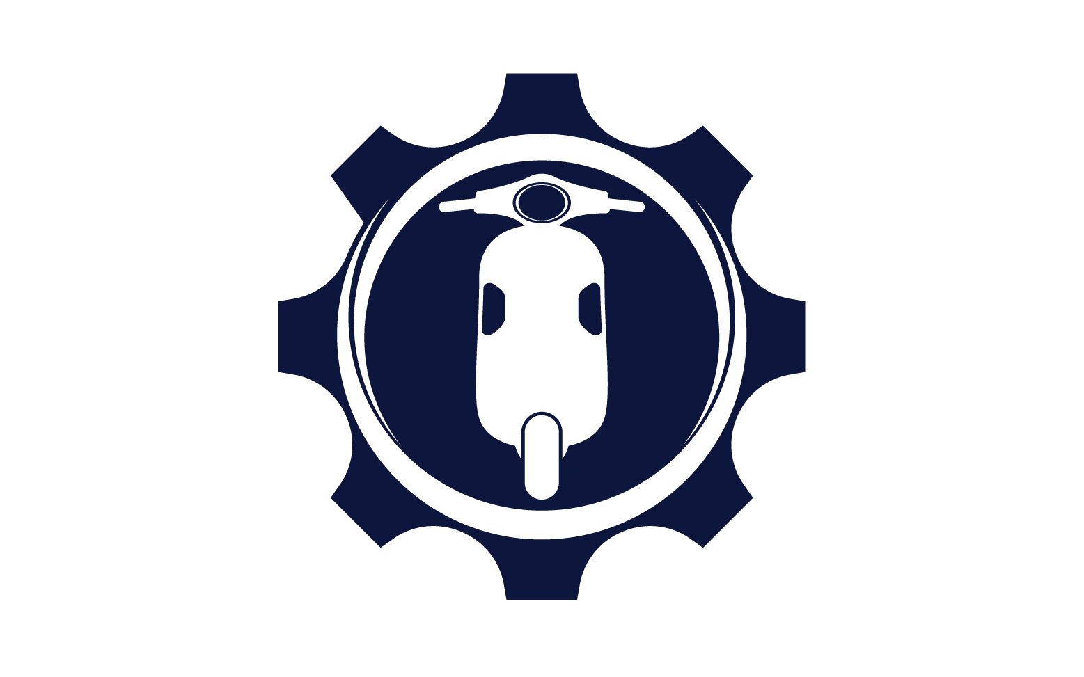 Vespa motors icon logo vector v21