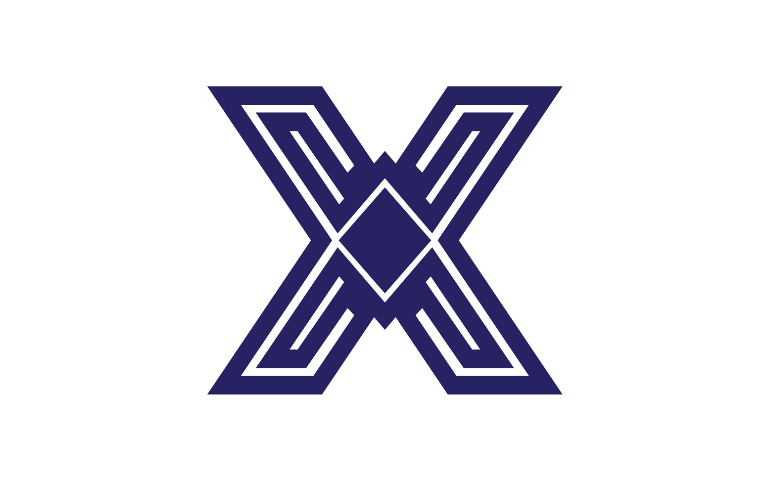 X letter initial logo vector v6