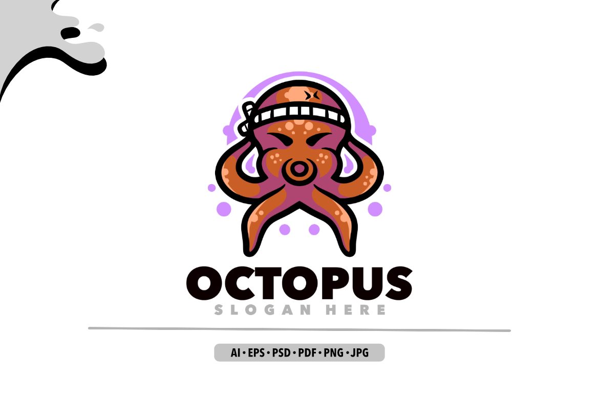 Octopus takoyaki mascot logo design