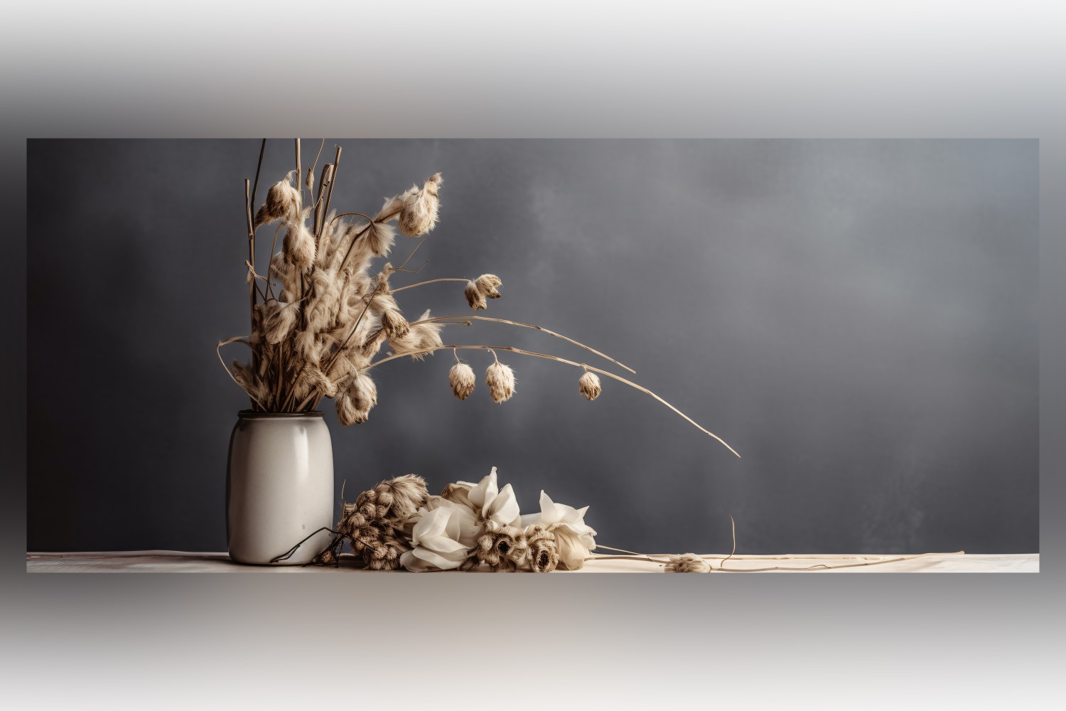 Dried Flowers Still Life White Flora 94