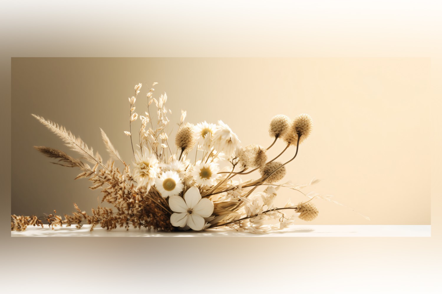 Dried Flowers Still Life White Flora 99