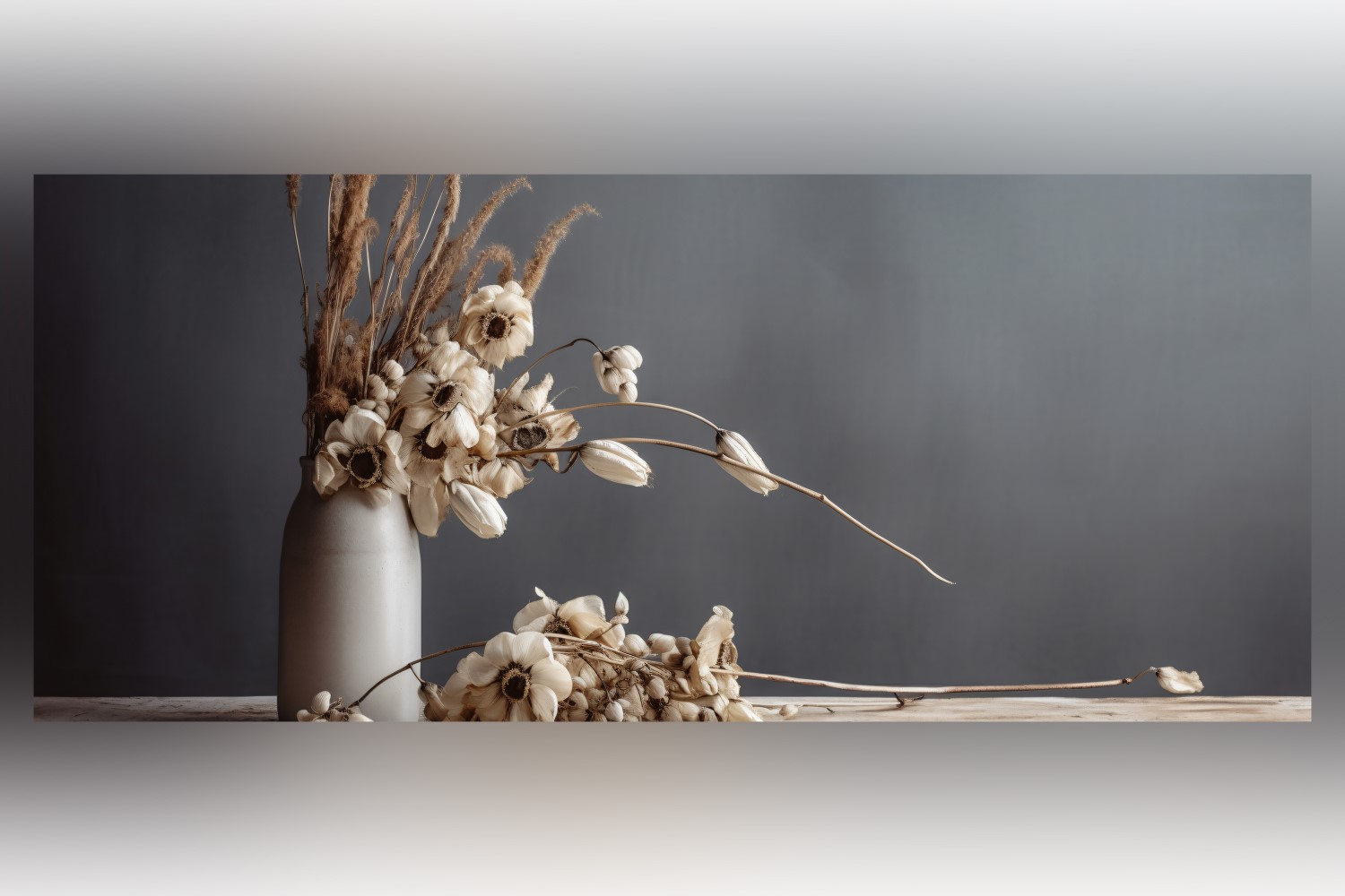 Dried Flowers Still Life White Flora 100