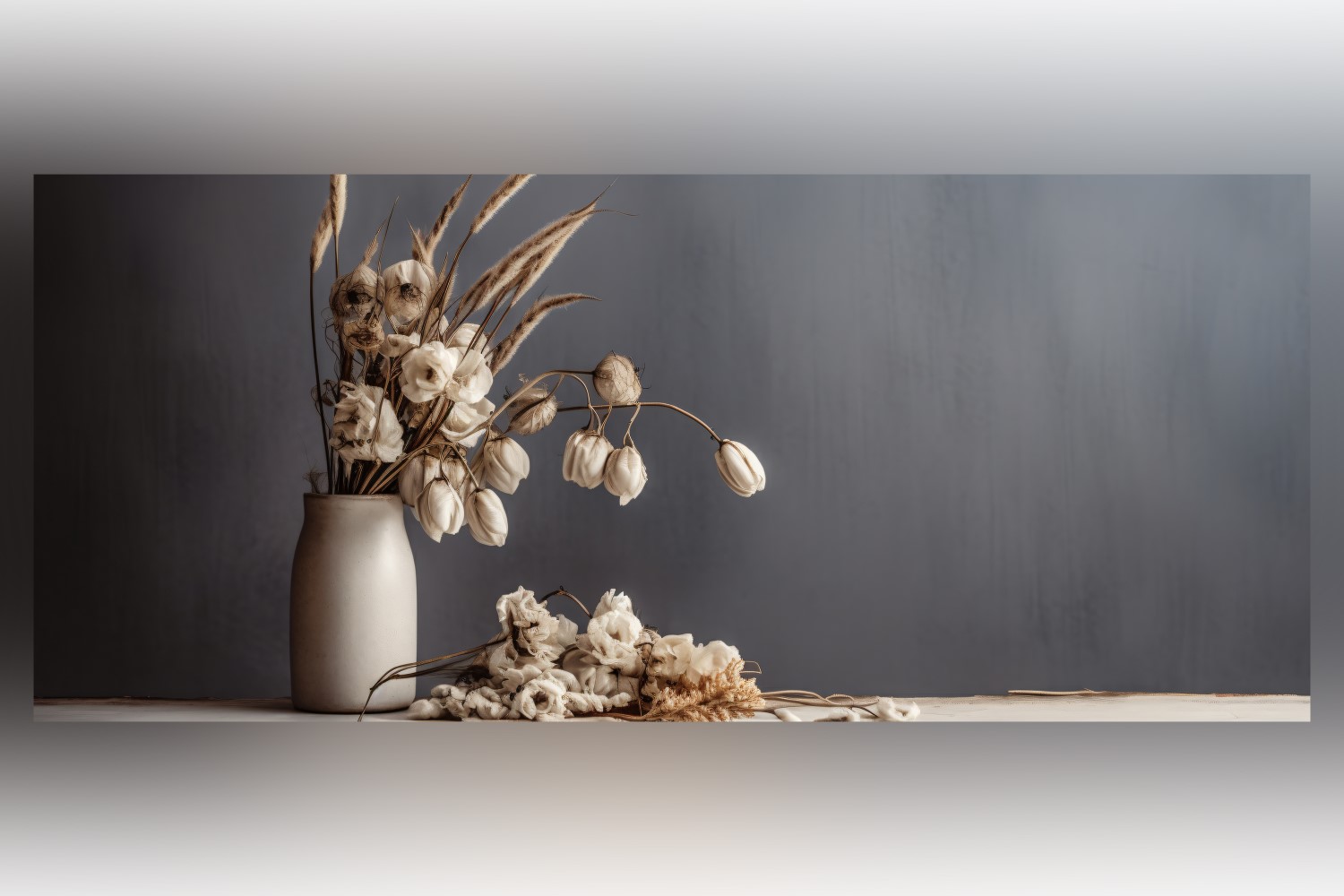 Dried Flowers Still Life White Flora 102