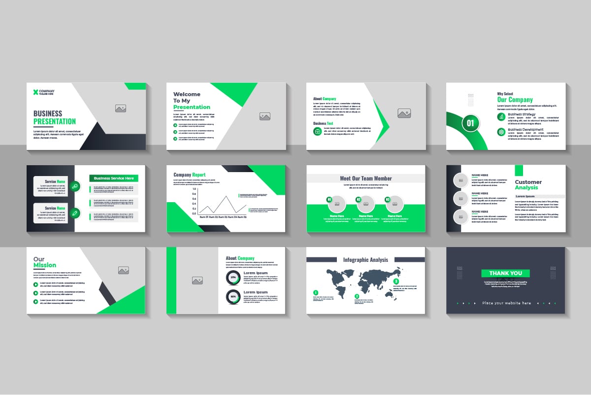 PowerPoint Presentation Template, Corporate Presentation Template