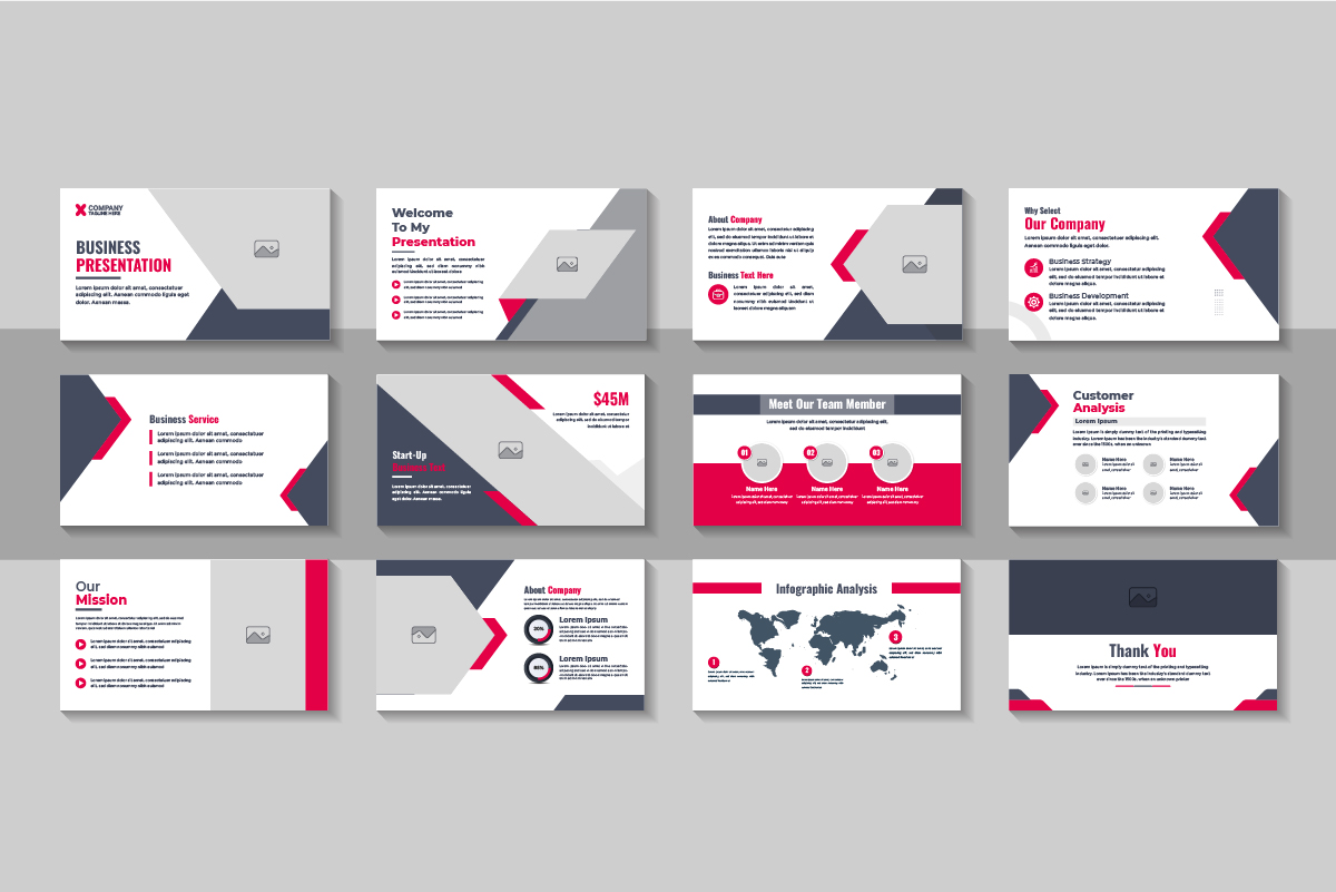 PowerPoint Presentation Template, Corporate Presentation Design Template