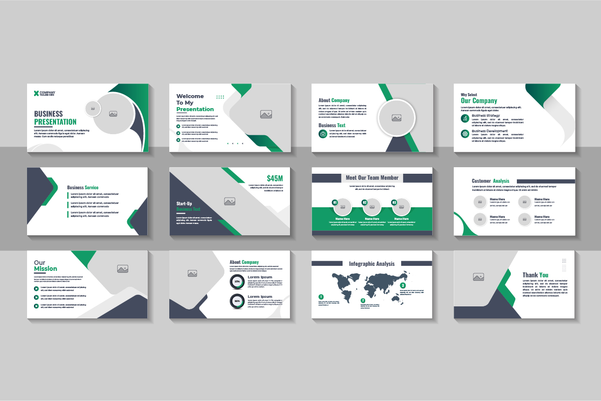 PowerPoint Presentation Template, Corporate Presentation Template Design