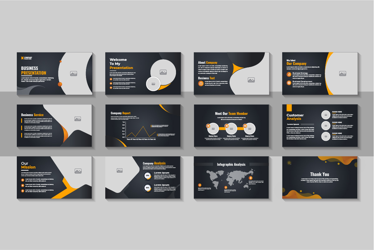 PowerPoint Presentation Template, Corporate Presentation Layout