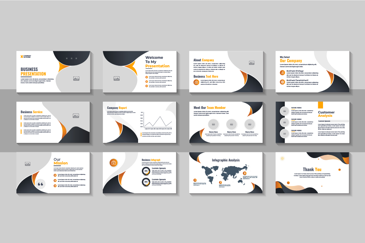 PowerPoint Presentation Template, Corporate Presentation Design Template Layout