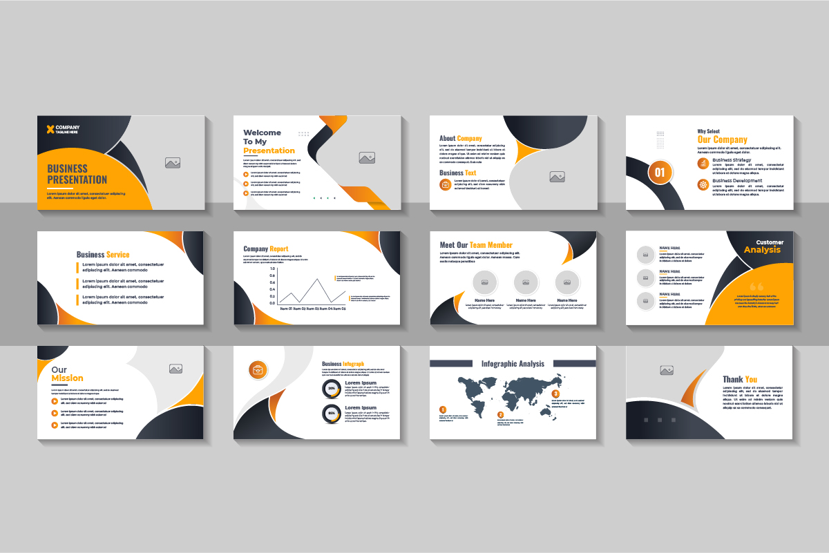 PowerPoint Presentation Template, Corporate Presentation Template Design Layout