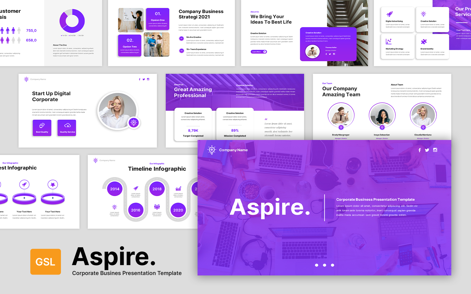 Aspire Corporate Business Presentation Google Slides Template