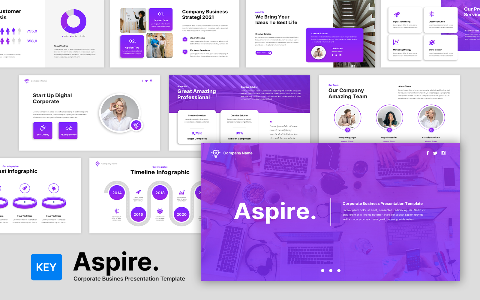 Aspire Corporate Business Presentation Keynote Template