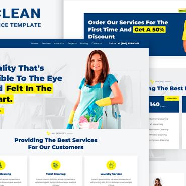 Cleaner Cleaning Landing Page Templates 365907