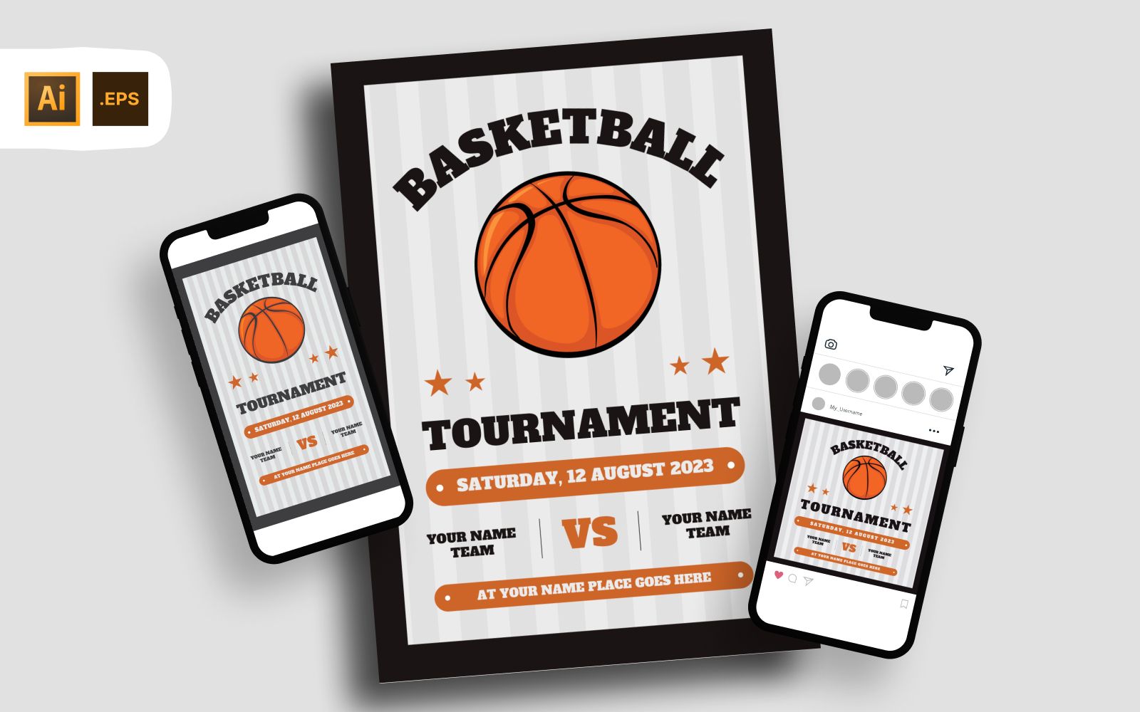 Basketball Tournament Match Flyer Template