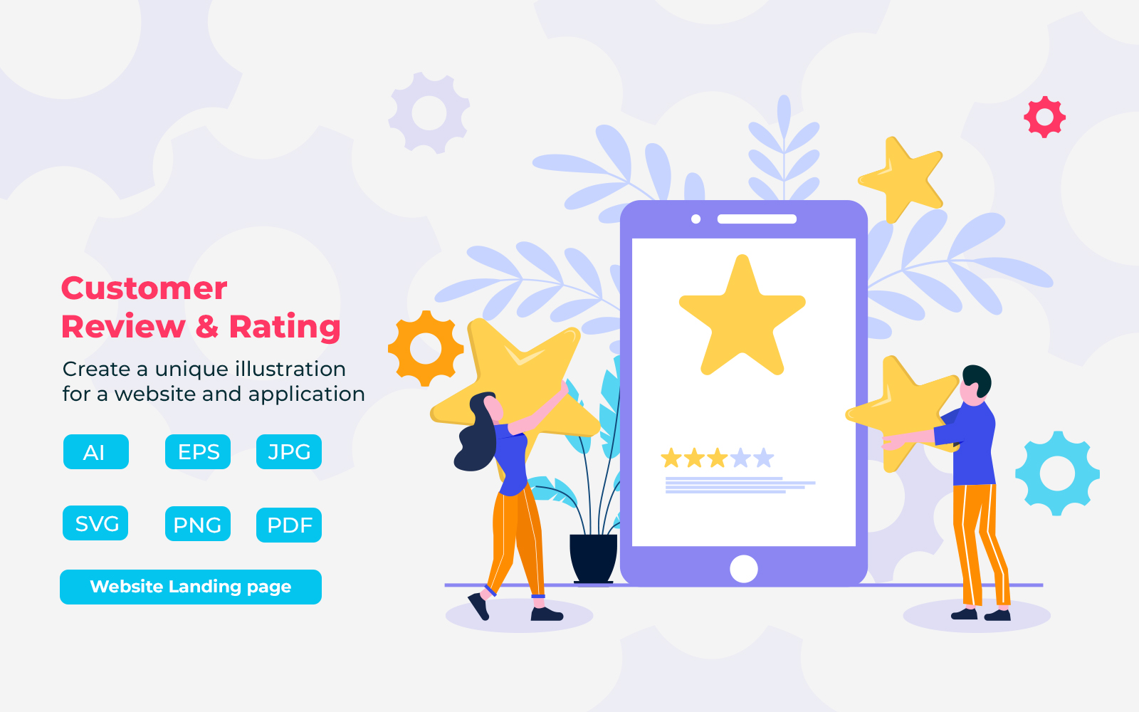 Customer Review & Rating concept illustration