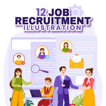 Recruitment Job Illustrations Templates 365954