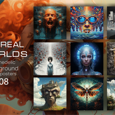 Surreal Posters Illustrations Templates 365998