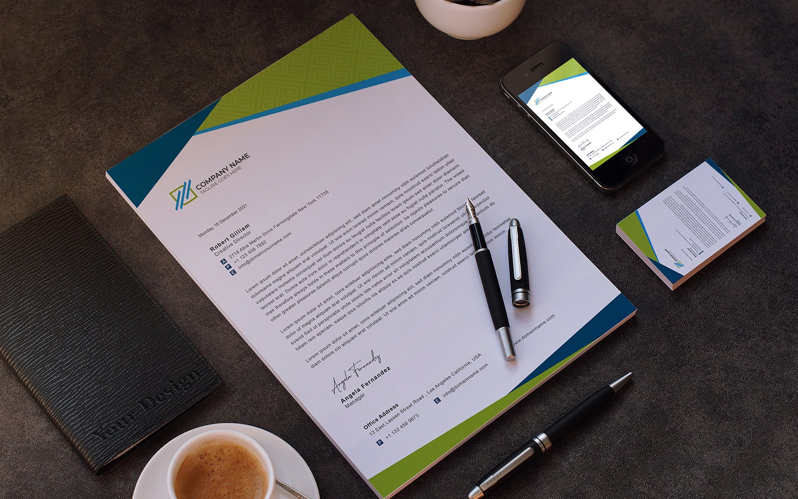 Canva & Word Corporate Letterhead Template