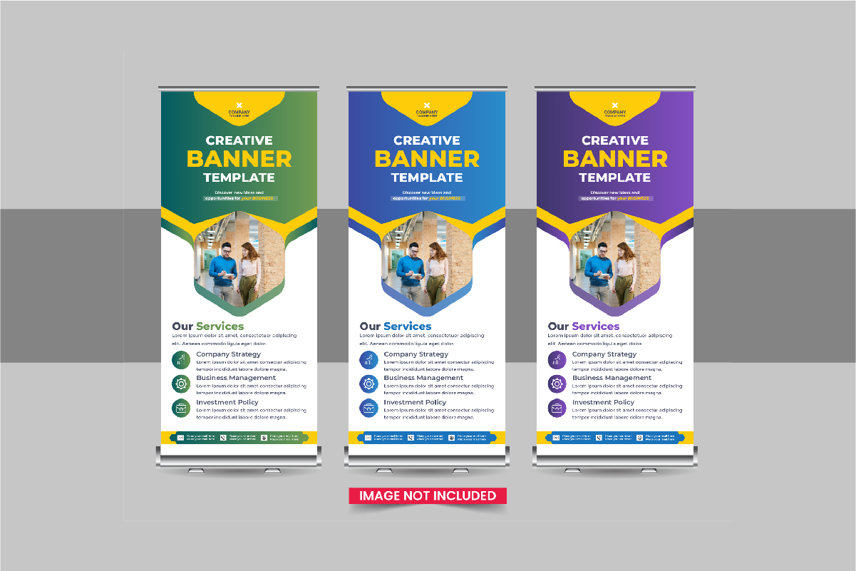 Company advertisement roll up banner, Roll Up Banner design layout