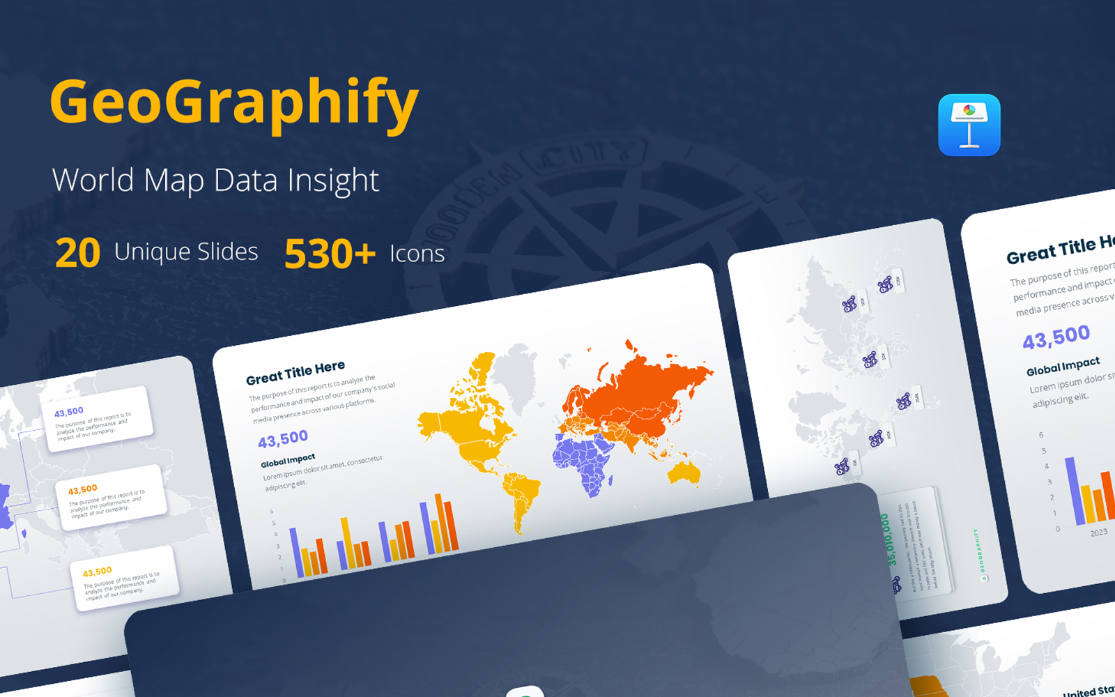 Geographify - World Map Insight Keynote