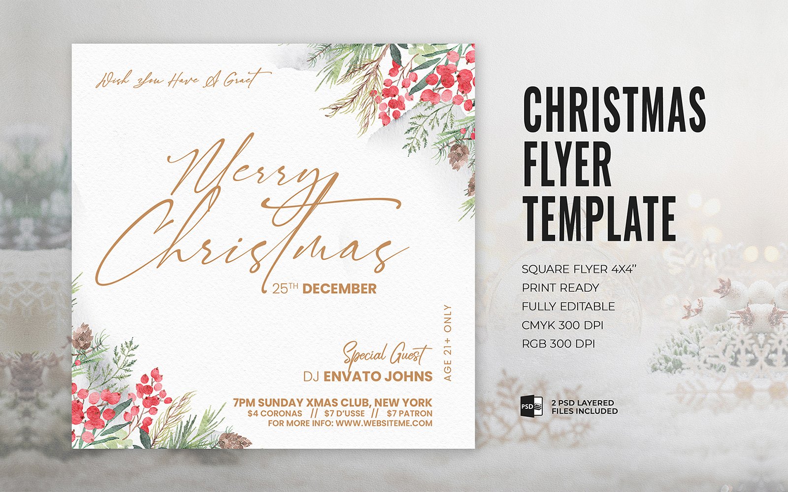 Christmas Party Flyer Templates