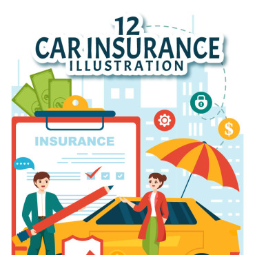 Insurance Car Illustrations Templates 366256