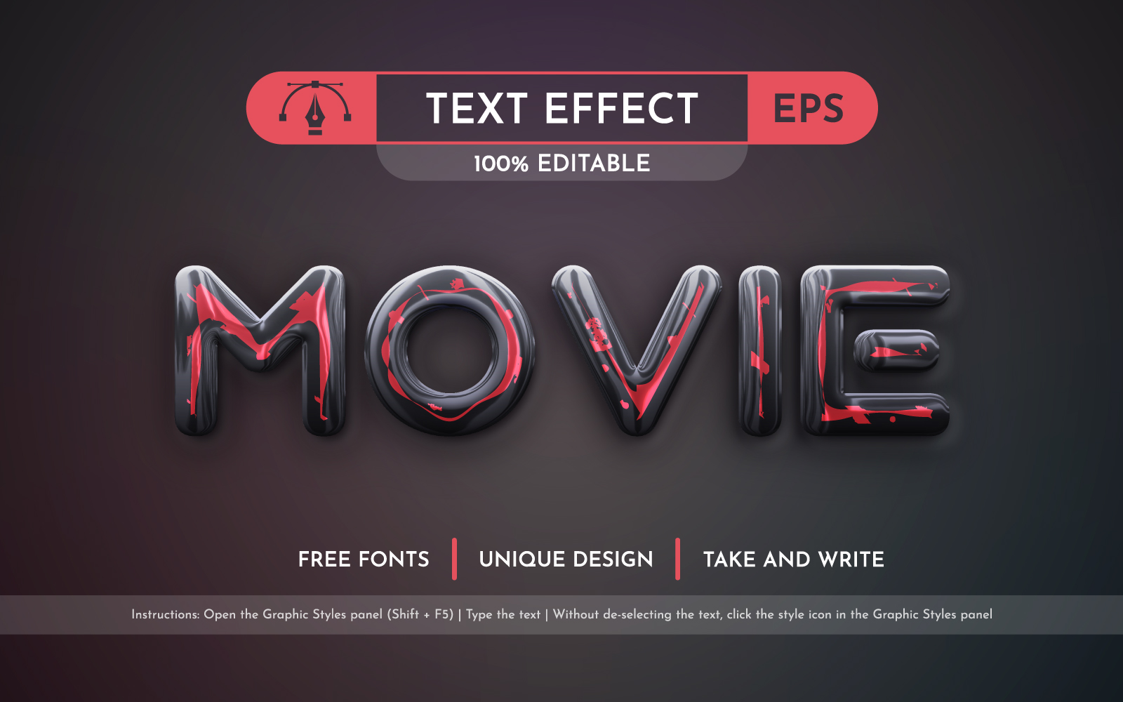 Glass Blood - Editable Text Effect, Font Style