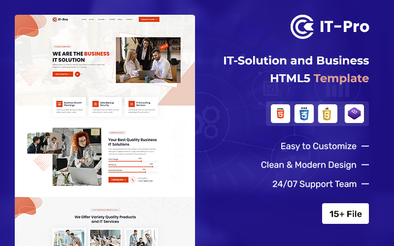 ITPRO –  IT Solutions and Business  HTML5 Website