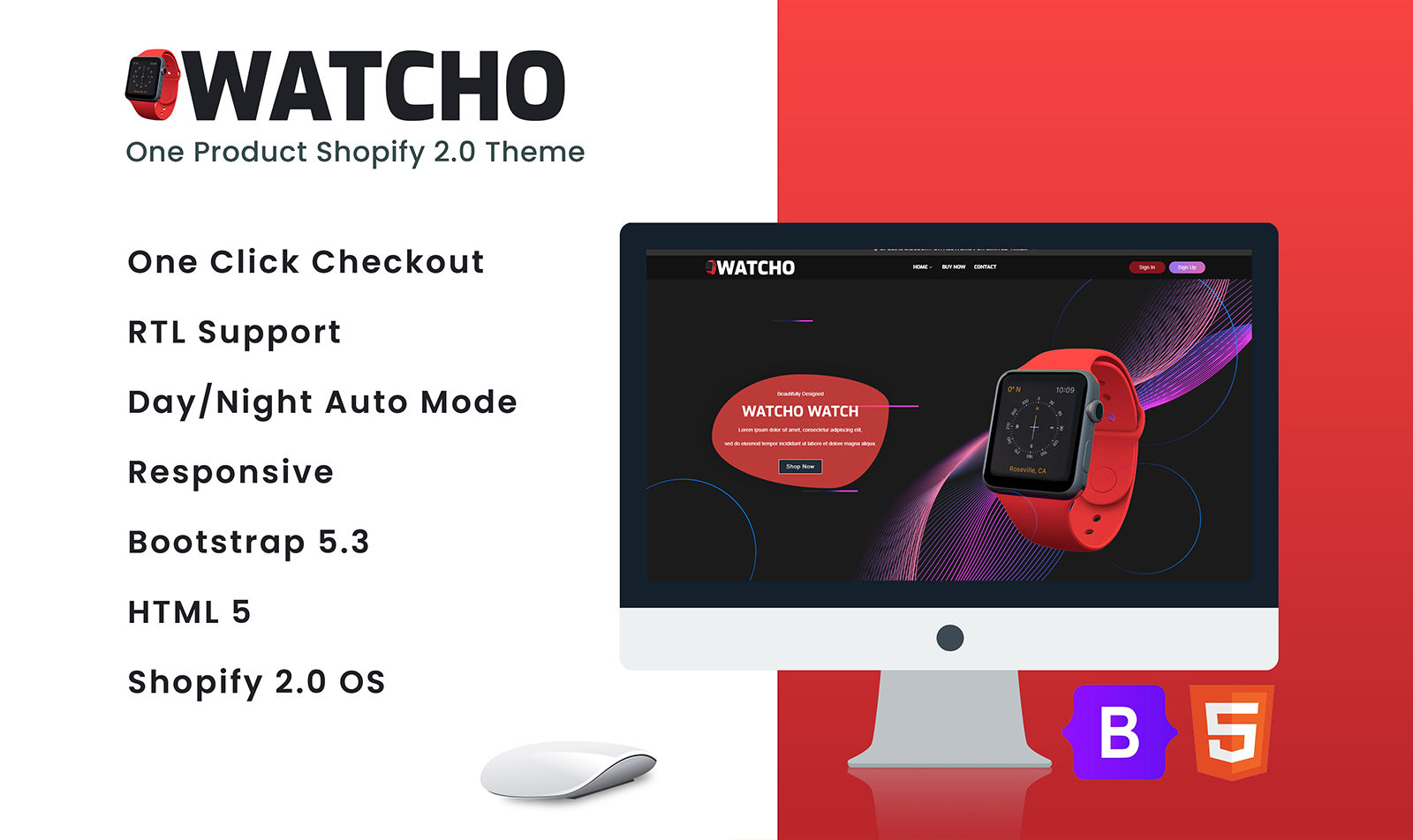Watcho - One Product Shopify 2.0 Theme