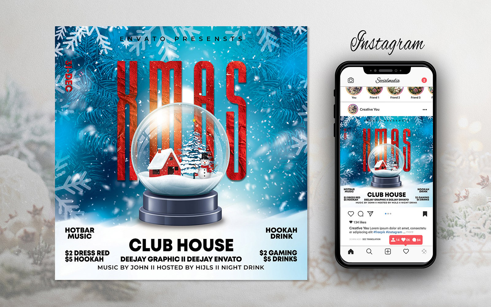 Xmas Party Flyer Template