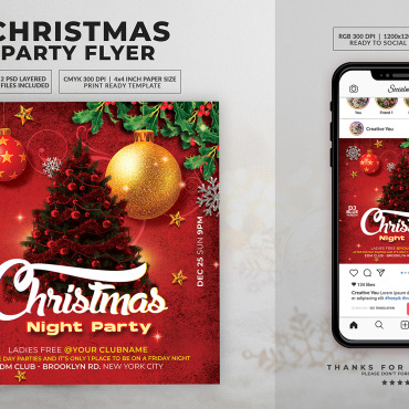 Flyer Christmas Corporate Identity 366346