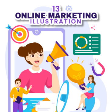 Online Marketing Illustrations Templates 366357
