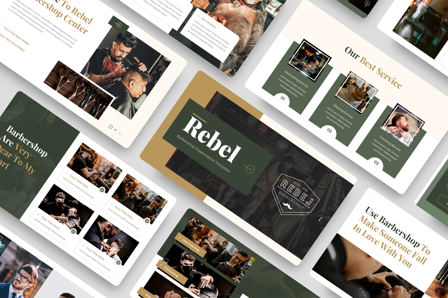 Rebel - Barbershop Google Slide Template