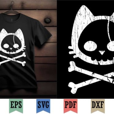 Cat Skull T-shirts 366392