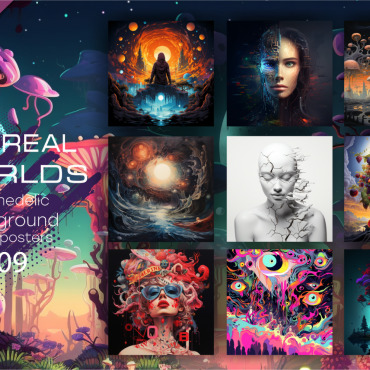Surreal Posters Illustrations Templates 366468